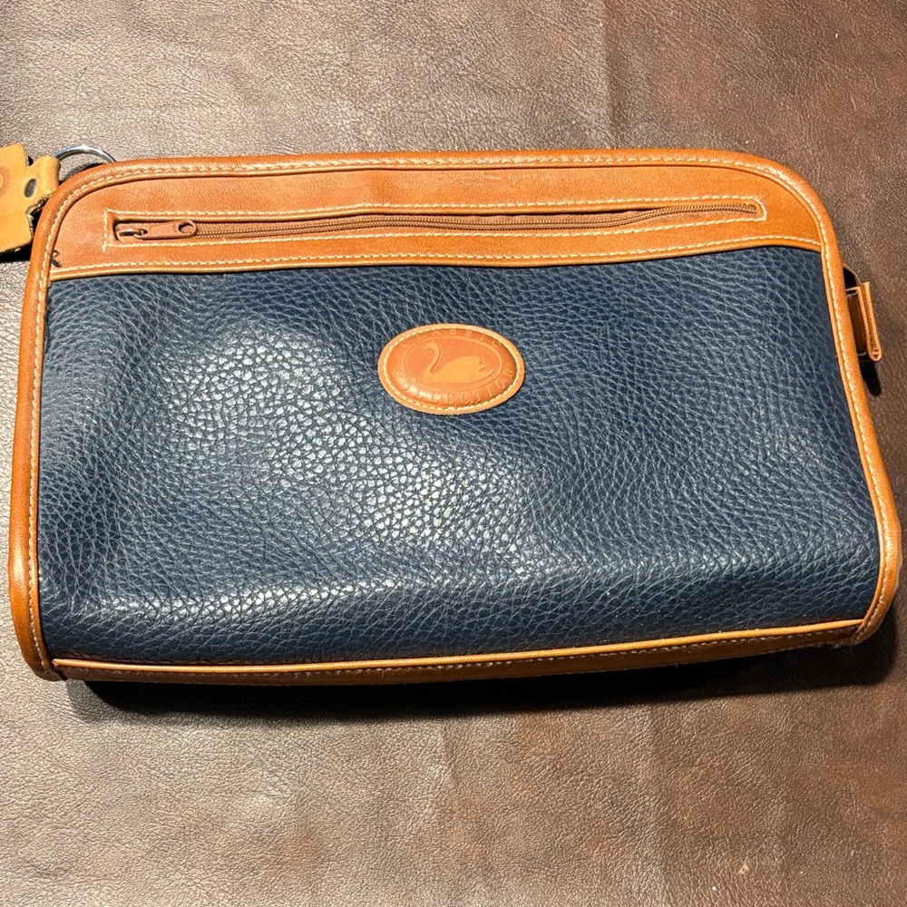 Elegant Navy and Tan Toiletry Bag